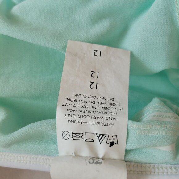 Nike Womens Blue One-Piece Swimsuit With White Trim Size 12 - Picture 2 of 4